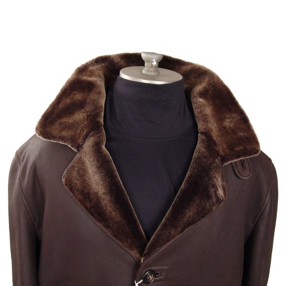 Gorgeous Longhi Shearling Coat Brand New Top Quality Made In Italy EU Size 56 - Picture 11 of 11